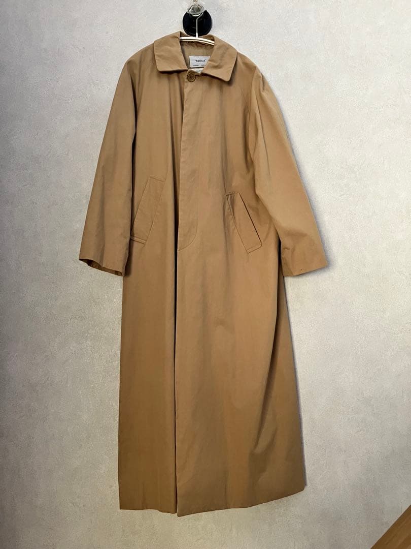 YAECA 60503 KHAKI ステンカラーコート　M