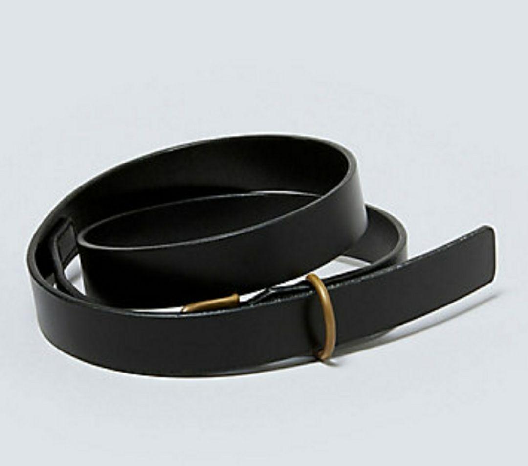 AURALEE (Men) ベルト LEATHER BELT 黒 M