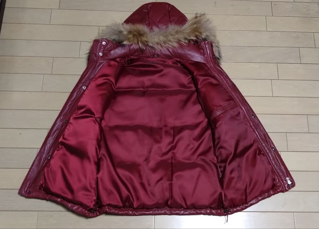 極美品■WIND ARMOR NICHIWA ラムレザー ダウンベスト■Ｍ