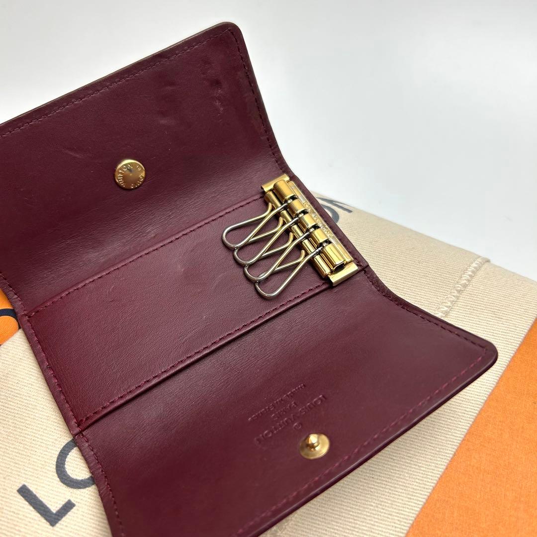 鑑定済 ルイヴィトン ヴェルニ バイオレット キーケース 4連