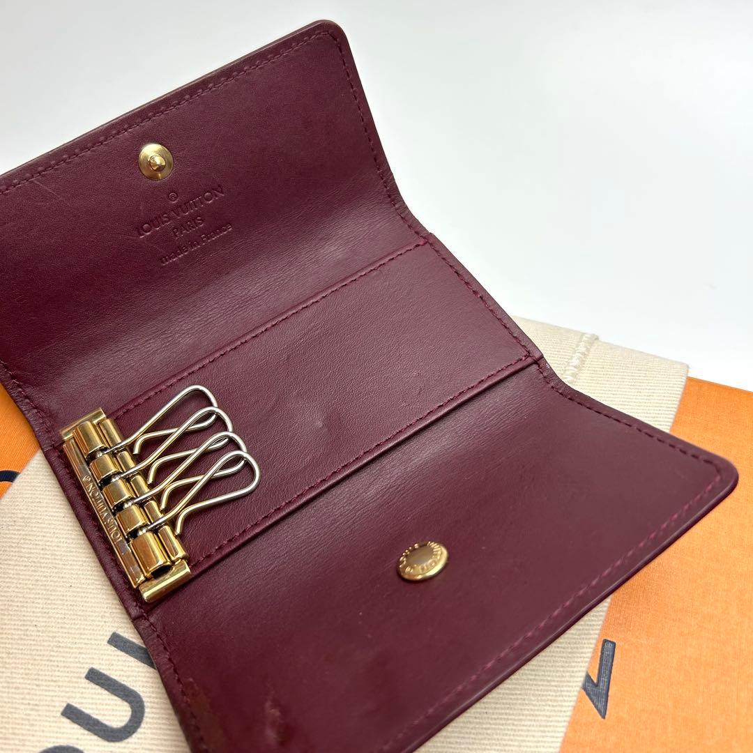 鑑定済 ルイヴィトン ヴェルニ バイオレット キーケース 4連