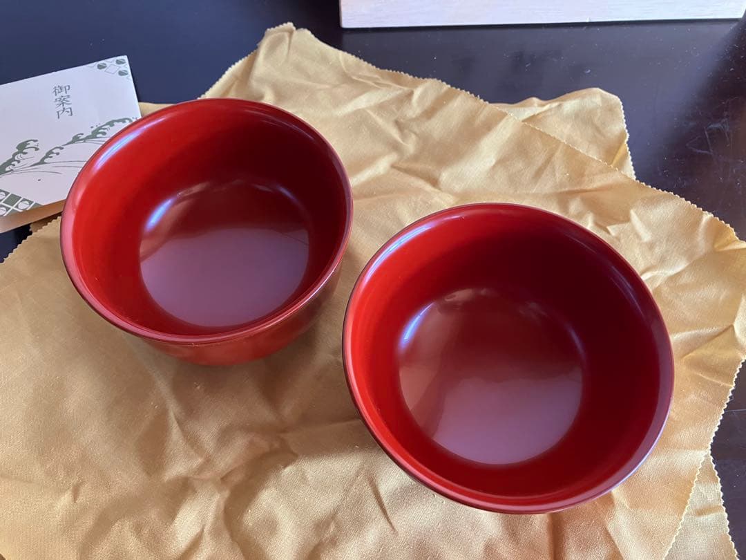 ＊ジャスミンさま専用＊　　　　　　　輪島塗　御椀　お椀　２客　本漆塗　（赤２客）