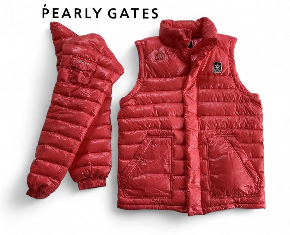 パーリーゲイツ 超軽量 2WAYライトダウンジャケット＆ベスト サイズ4ピンク