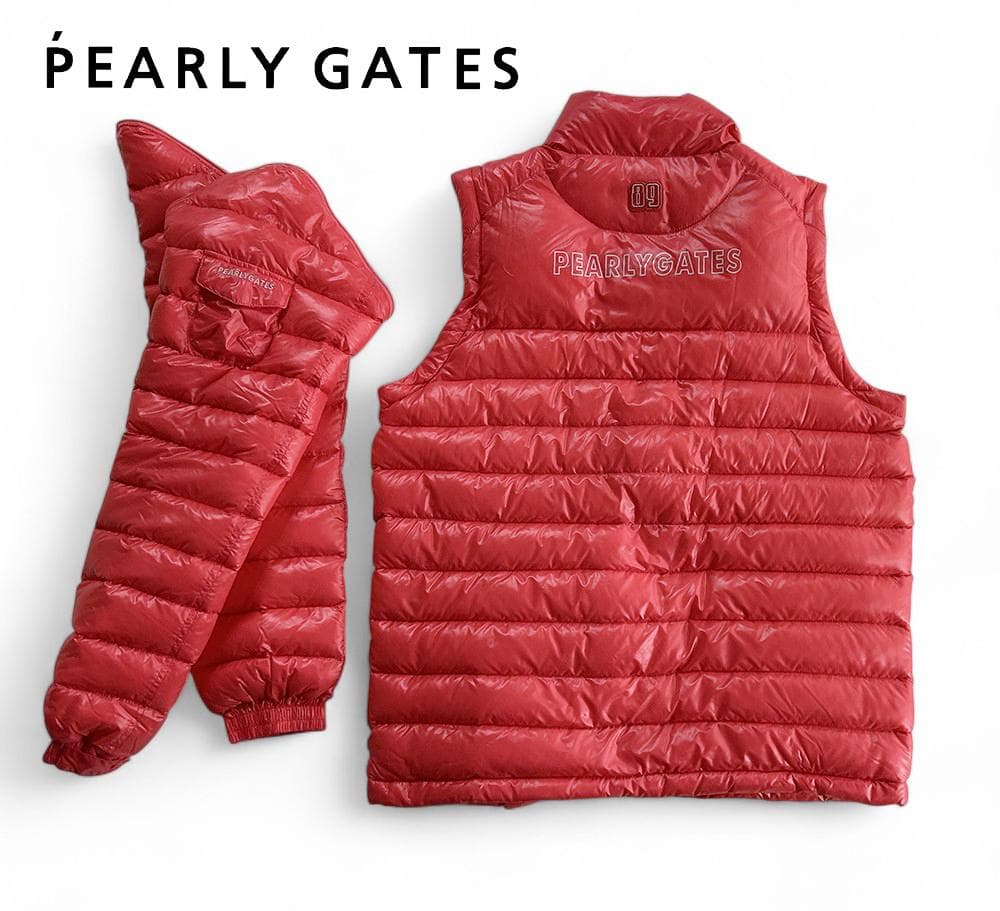 パーリーゲイツ 超軽量 2WAYライトダウンジャケット＆ベスト サイズ4ピンク