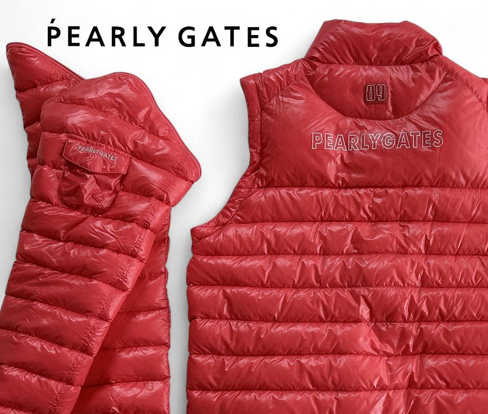 パーリーゲイツ 超軽量 2WAYライトダウンジャケット＆ベスト サイズ4ピンク
