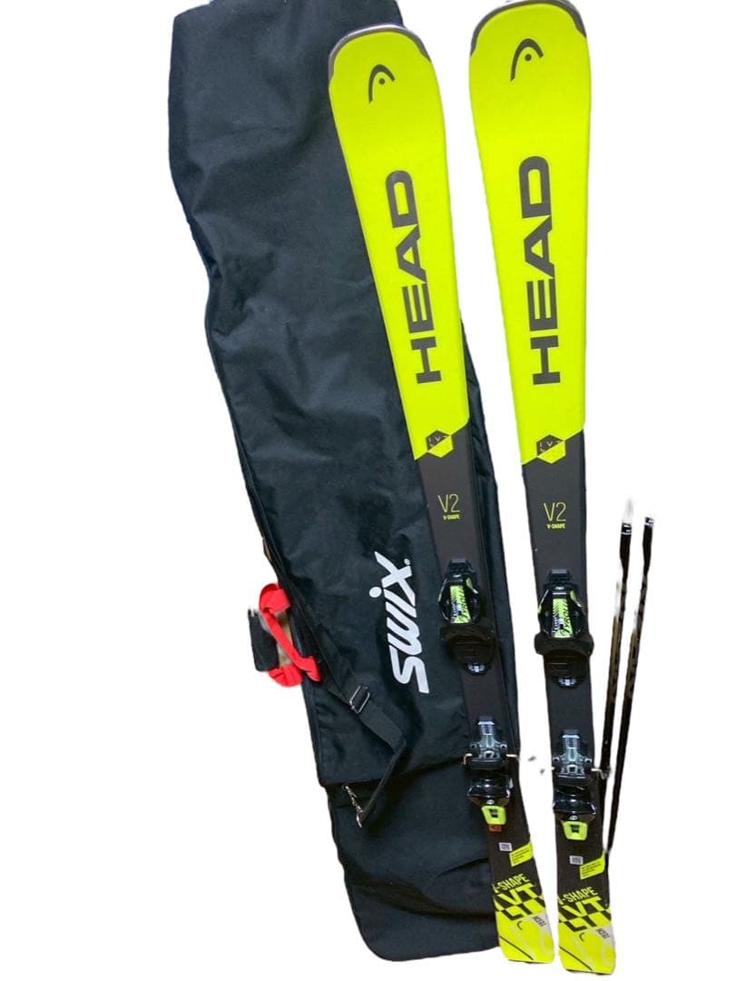HEAD スキー　板　163 ビンディング　ソールカバー　収納ケースストック付き