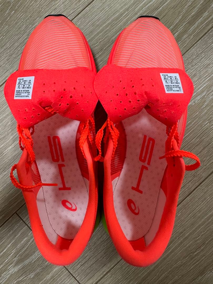 アシックス s4 26.5cm フラッシュオレンジ