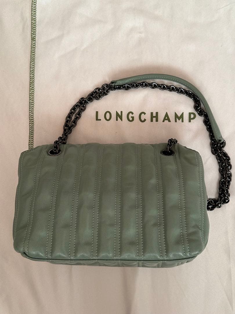 LONGCHAMP ブリオッシュ　 グリーン ショルダーバッグ