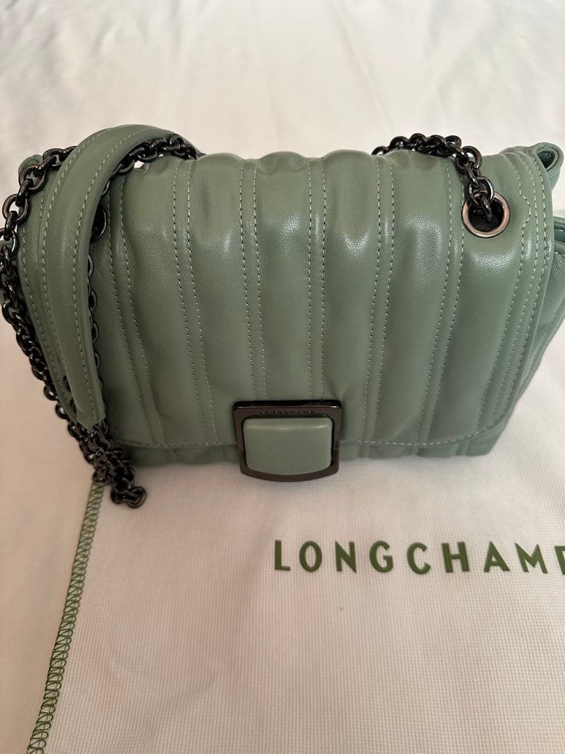 LONGCHAMP ブリオッシュ　 グリーン ショルダーバッグ