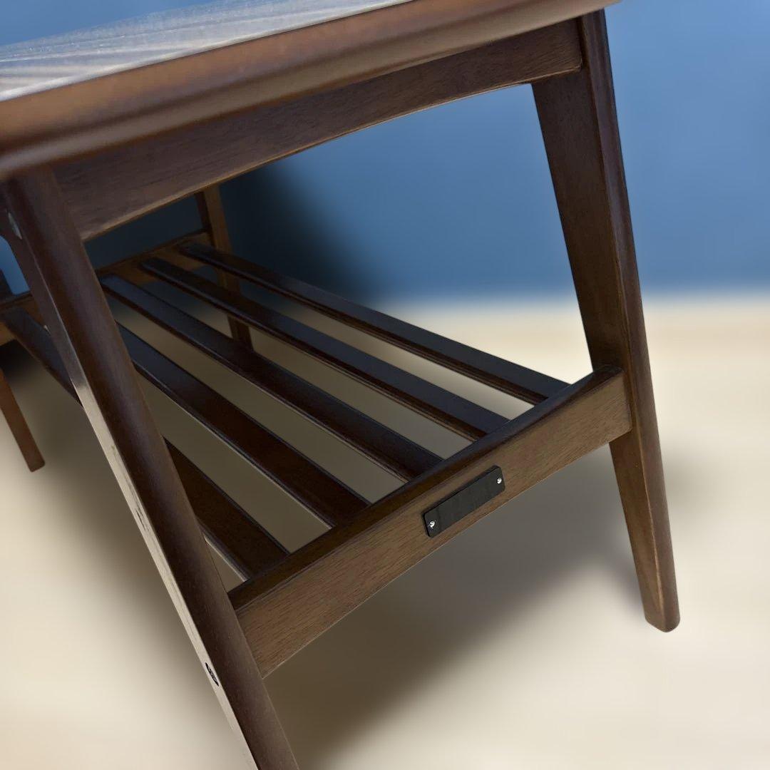 値下げ)カリモク60 サイドテーブル（ウォールナット メラミン）