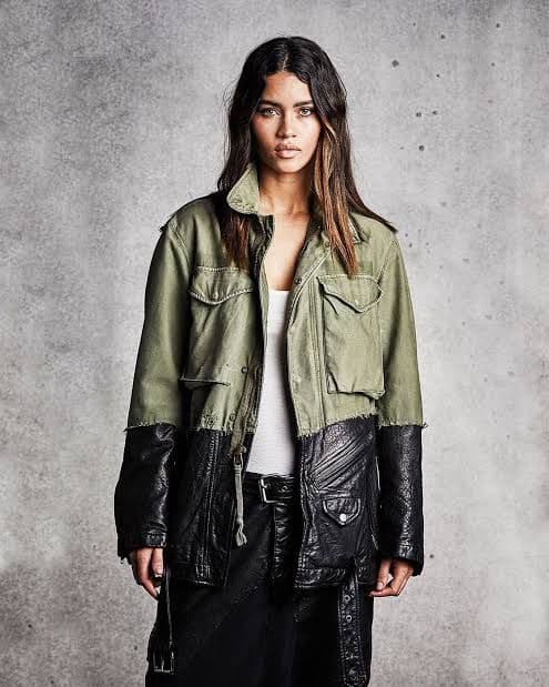 GREG LAUREN 再構築 ミリタリー レザージャケット Size2