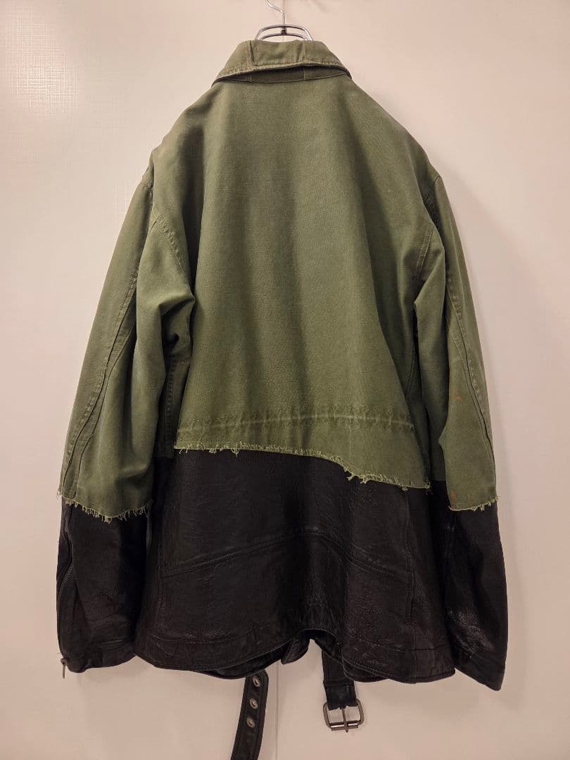 GREG LAUREN 再構築 ミリタリー レザージャケット Size2