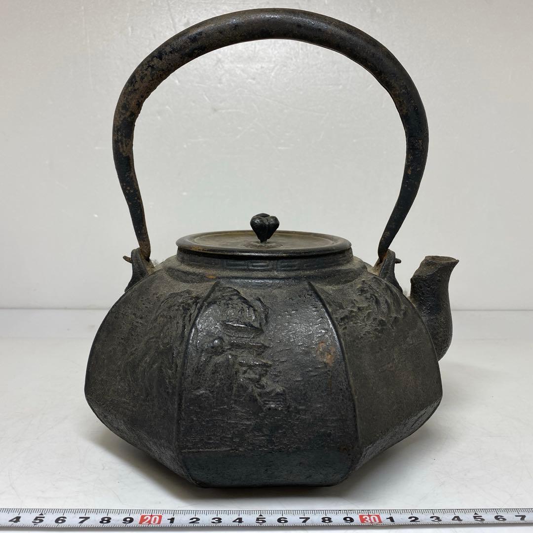 龍文堂 八面取 鉄瓶 高さ約25cm 重さ2511g タルサ