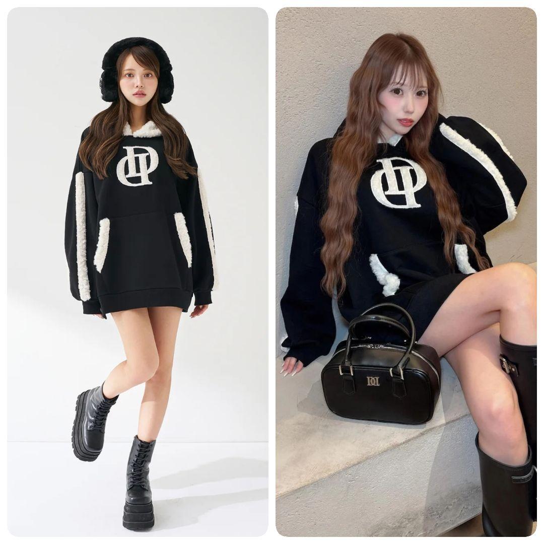 Darich ダーリッチ DDボアスウェットフーディー BLK ブラック 黒