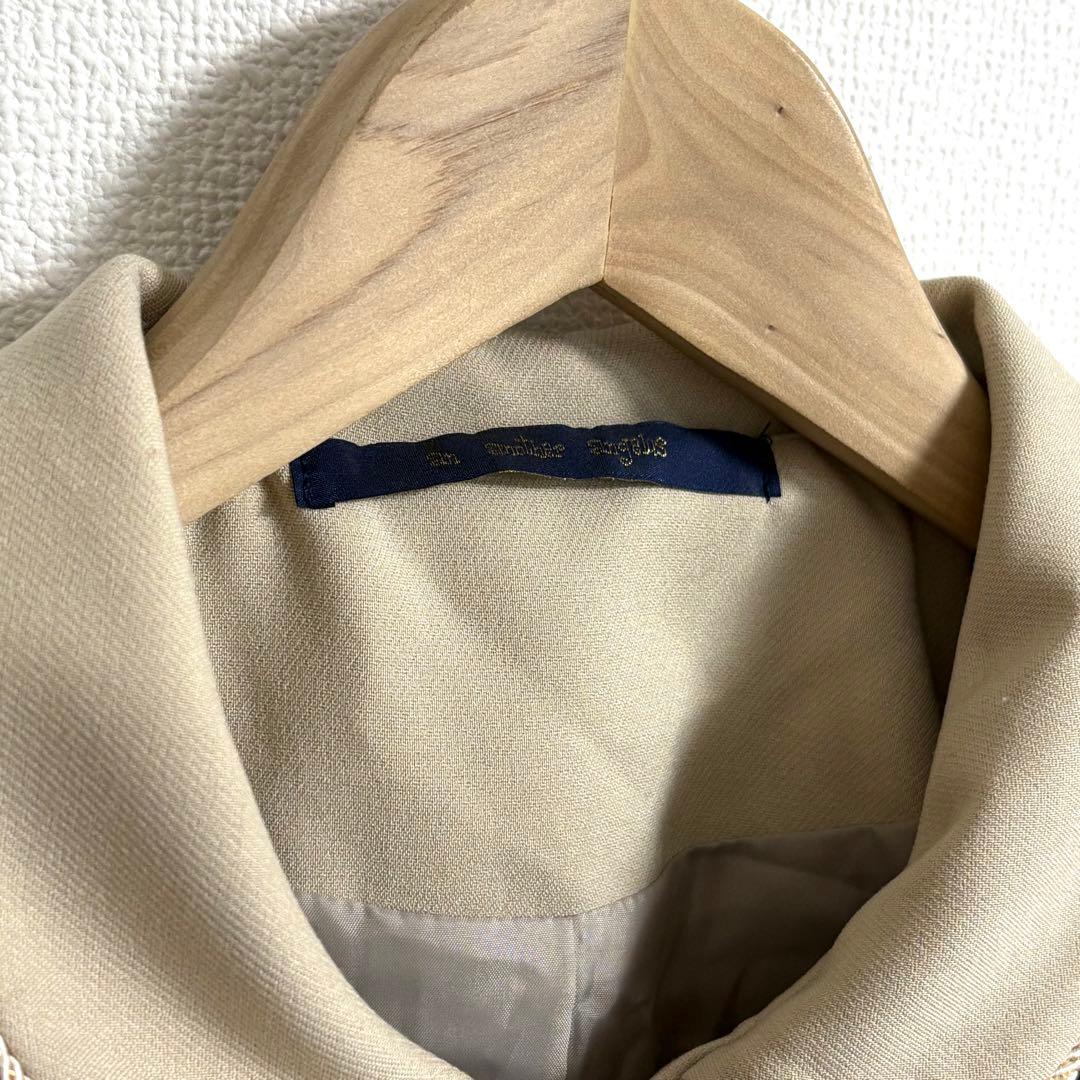 Fi.n.t ✨シーリング釦バイカラーコート　ワンピース　アイボリー