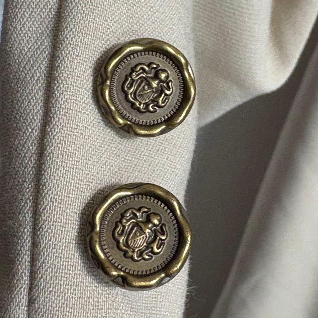 Fi.n.t ✨シーリング釦バイカラーコート　ワンピース　アイボリー