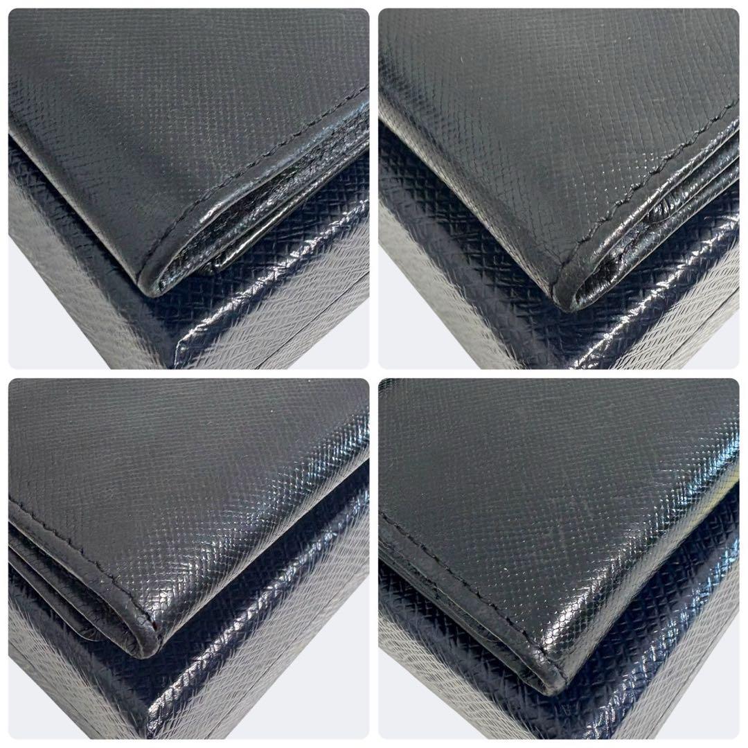 美品✨ プラダ　6連 キーケース　三角ロゴ　サフィアーノレザー　ブラック