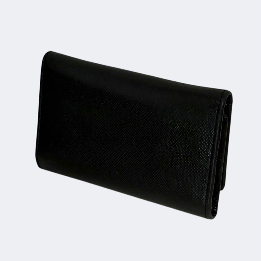 美品✨ プラダ　6連 キーケース　三角ロゴ　サフィアーノレザー　ブラック