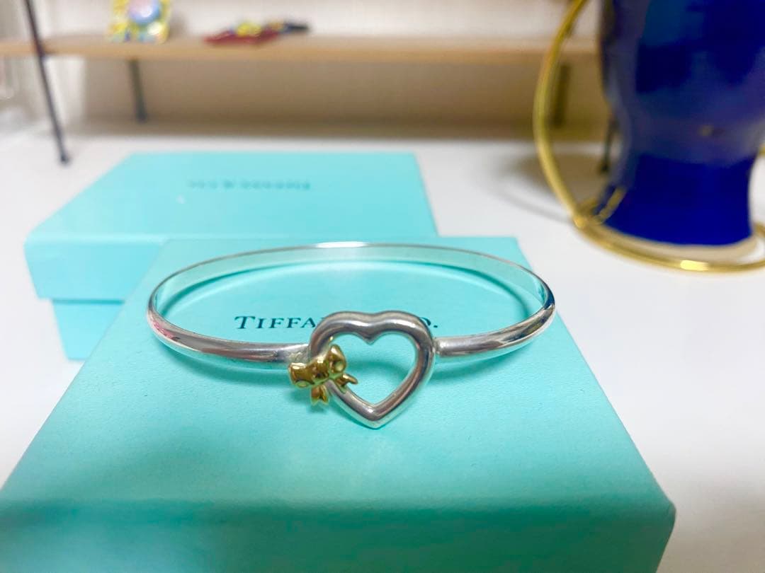 Tiffany&Co ティファニー リボン ハート バングル
