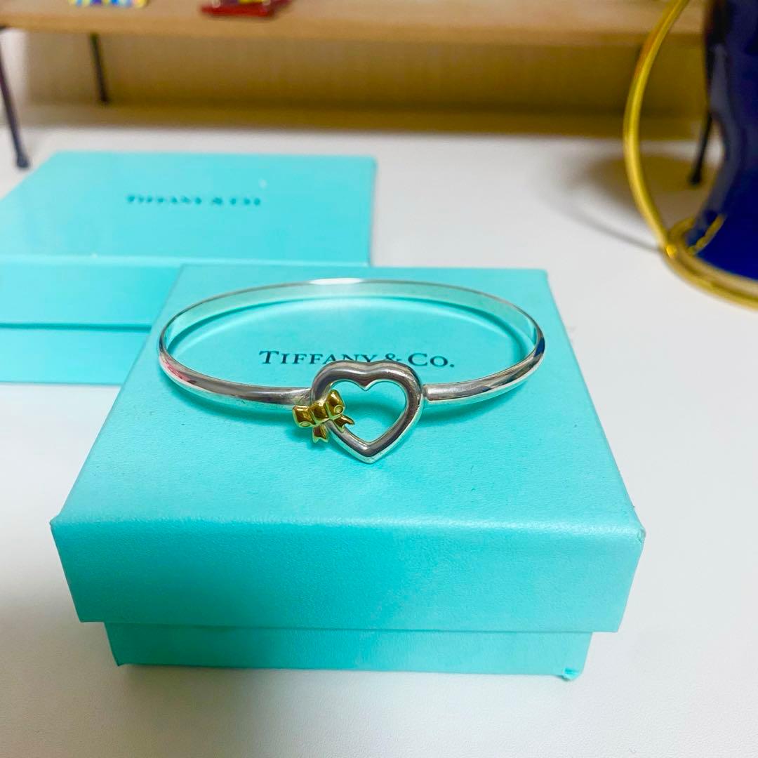 Tiffany&Co ティファニー リボン ハート バングル