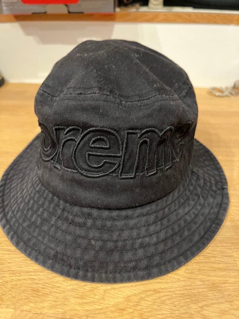 Supreme Outline Crusher シュプリーム ハット 黒S/M