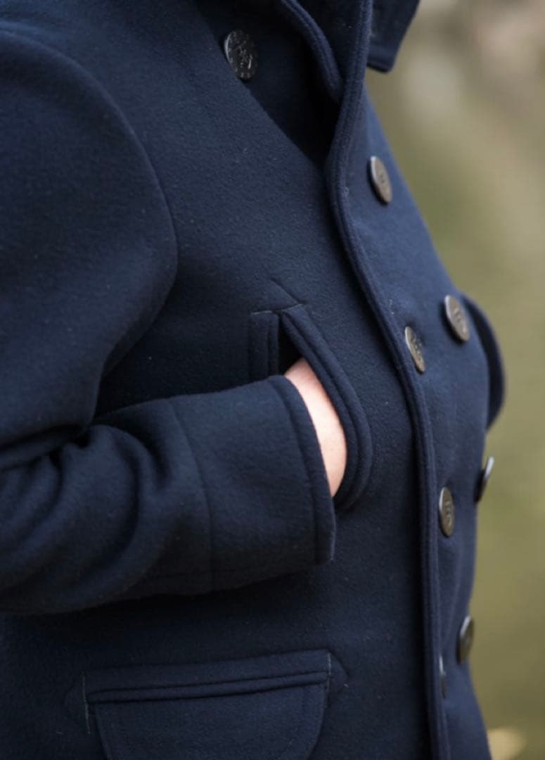 ボンクラ　ピーコート　カシミヤ　メルトン　ネイビー　40