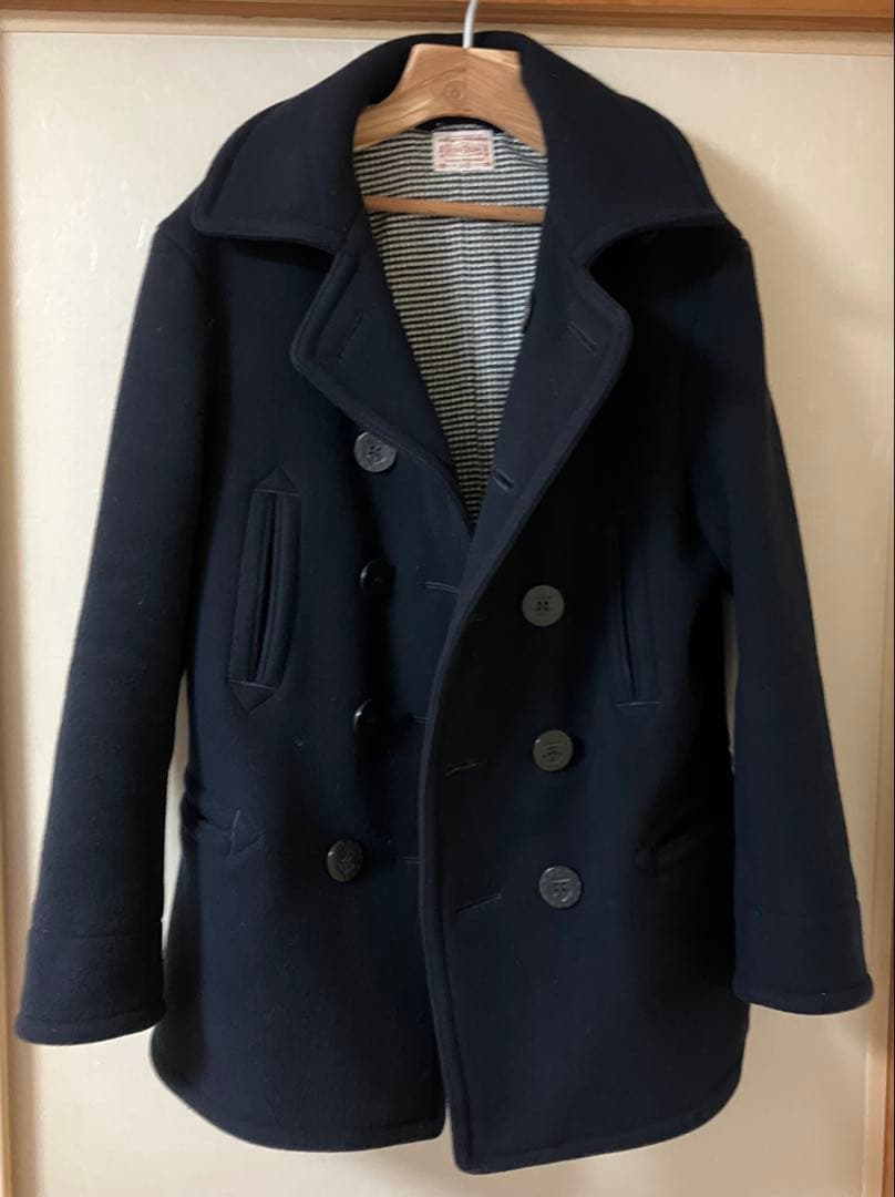 ボンクラ　ピーコート　カシミヤ　メルトン　ネイビー　40