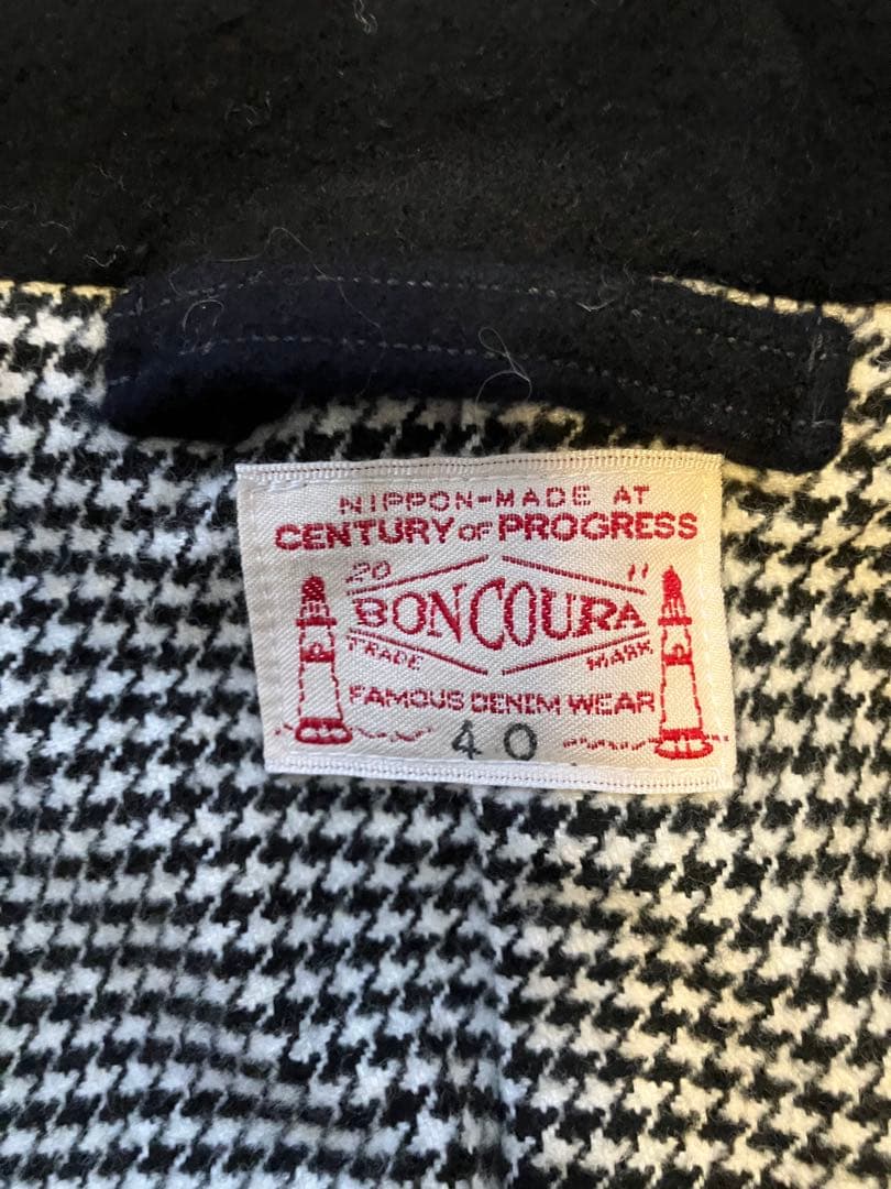 ボンクラ　ピーコート　カシミヤ　メルトン　ネイビー　40