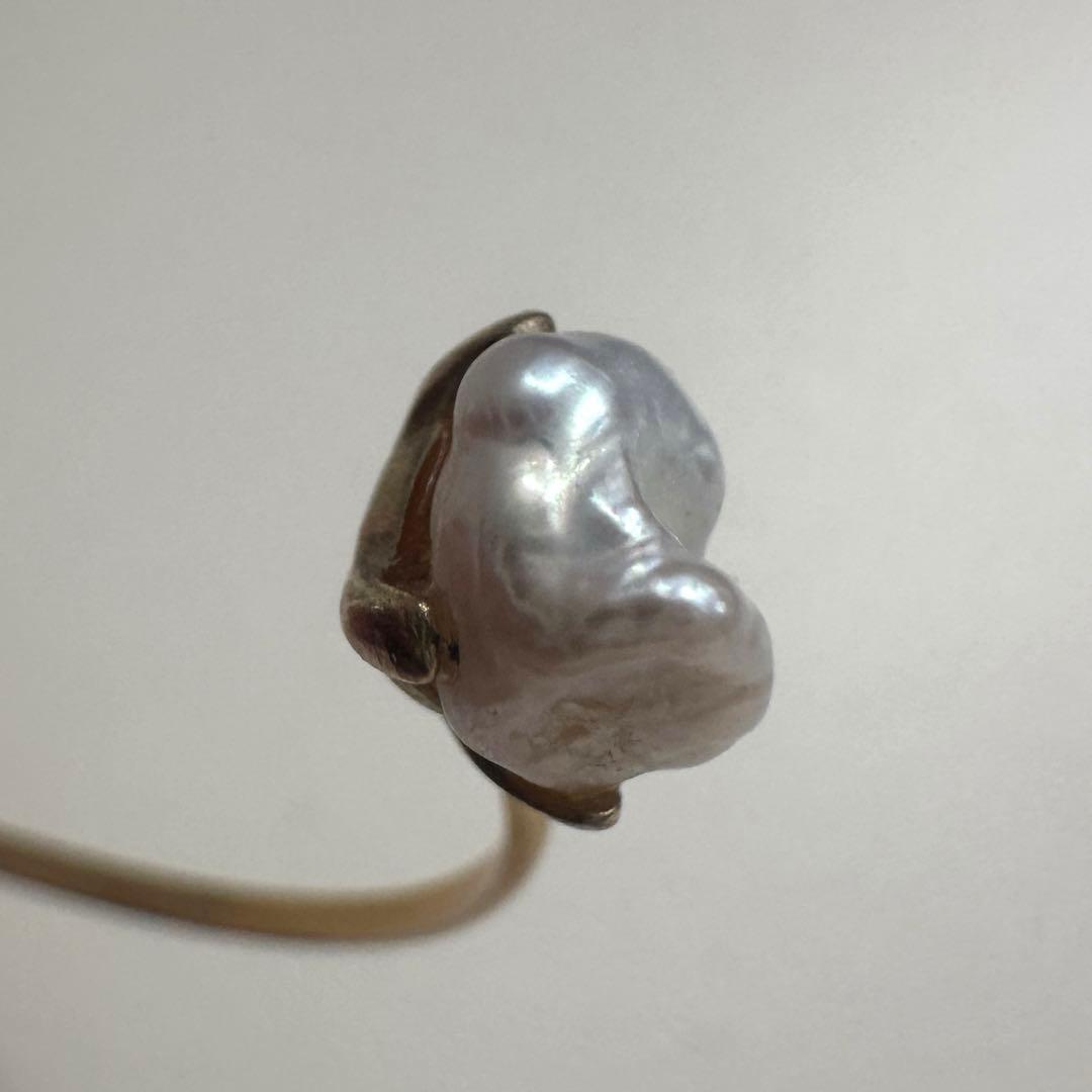 ageteグリーンルチルクォーツ×パール バングル＊巾着付き