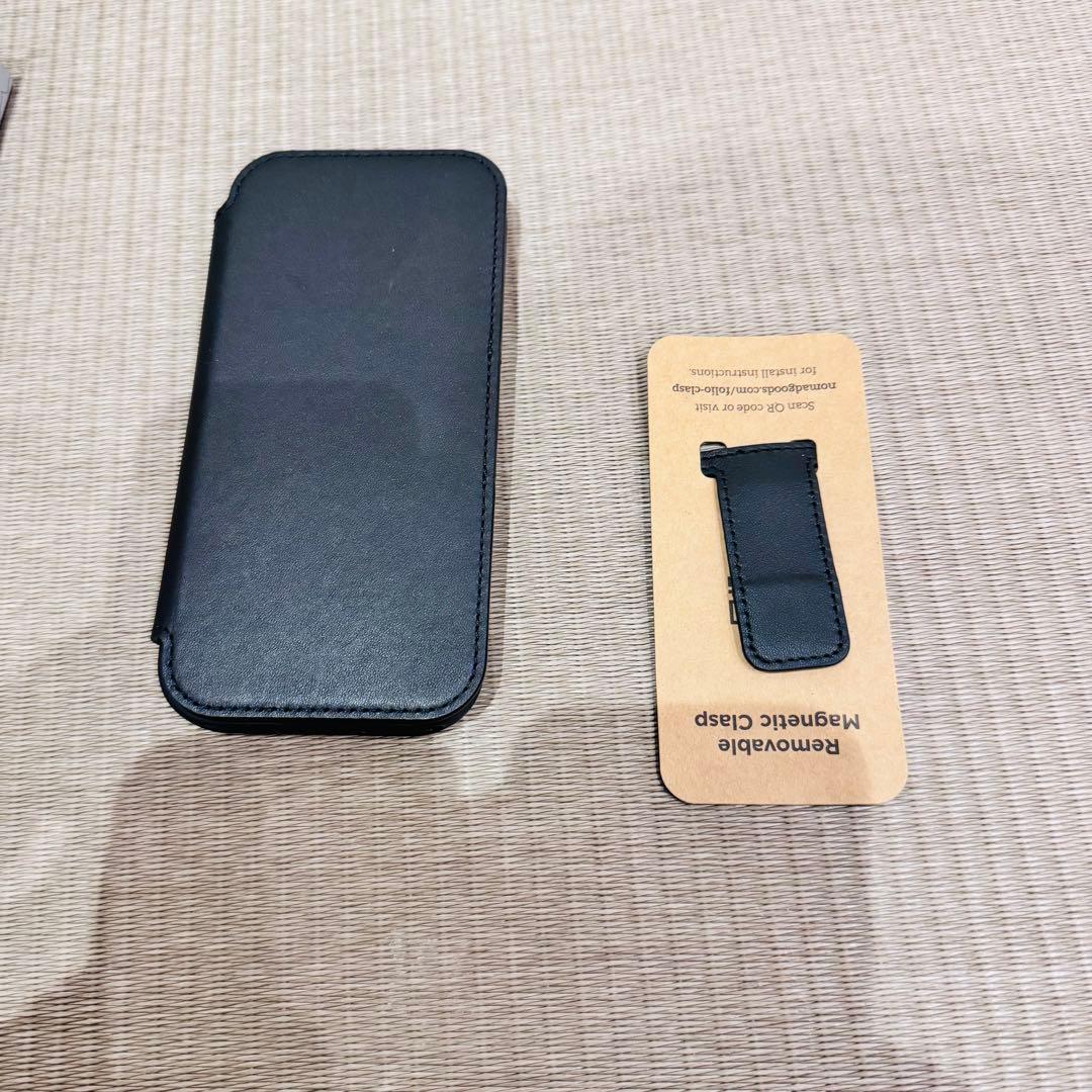 ブラック 手帳型iPhone16 pro ケース NOMAD おまけガラス