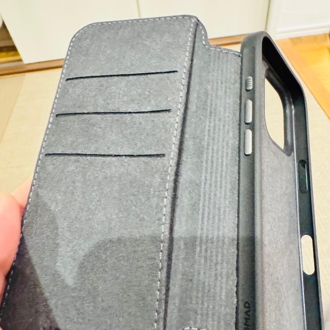 ブラック 手帳型iPhone16 pro ケース NOMAD おまけガラス