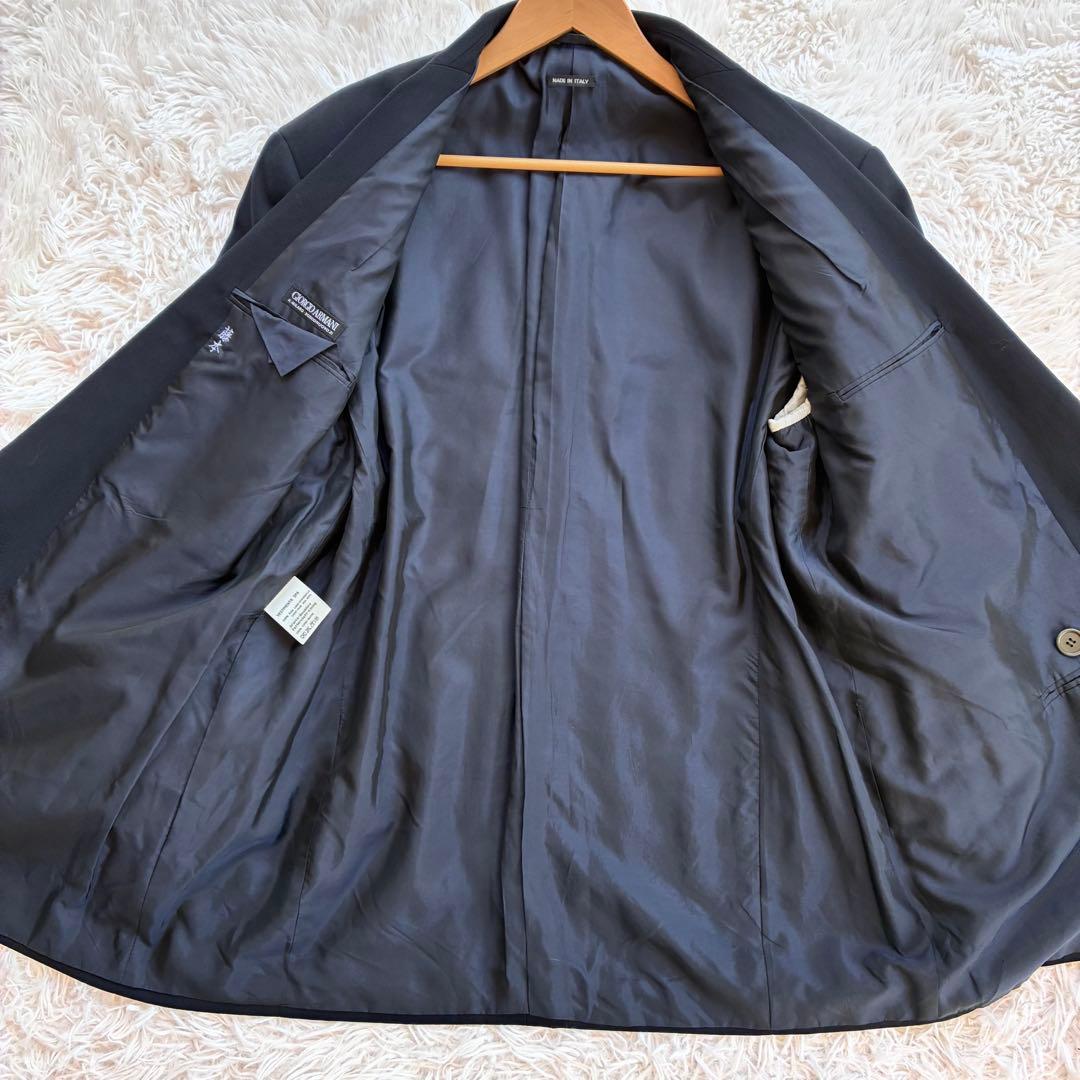 ✨GIORGIO ARMANI✨最高級スーツ 濃紺 XL 黒タグ　ダブルブレスト