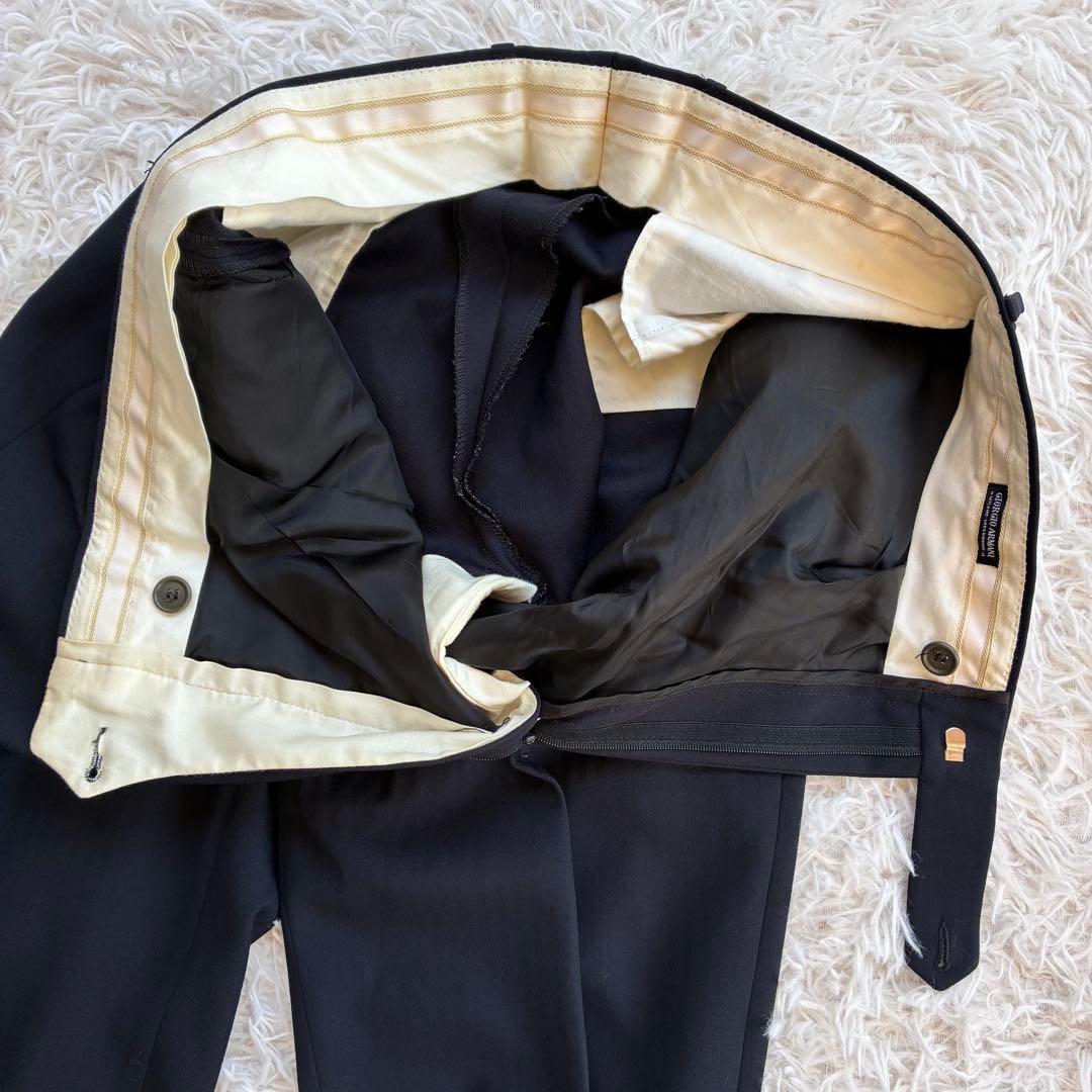 ✨GIORGIO ARMANI✨最高級スーツ 濃紺 XL 黒タグ　ダブルブレスト
