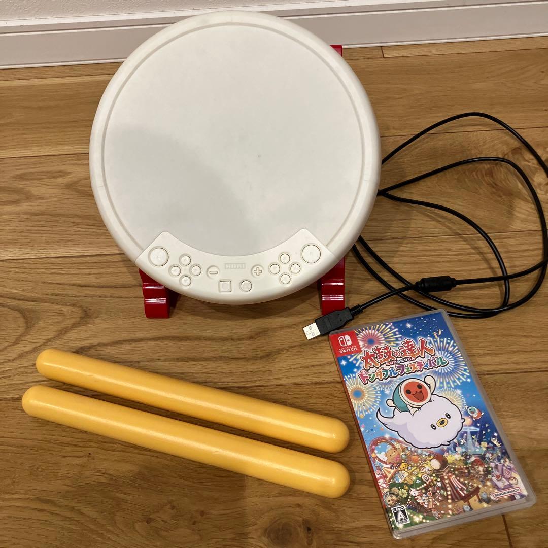 太鼓の達人　ドンダフルフェスティバル　ホリ　太鼓とバチ　セット