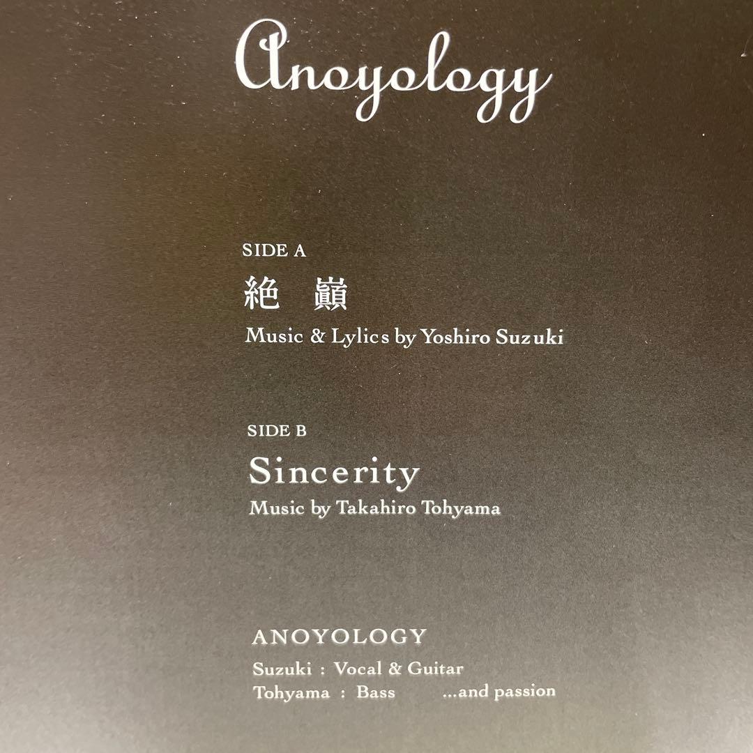 Anoyology - Zetten・Sincerity 飛形遊体 10インチ