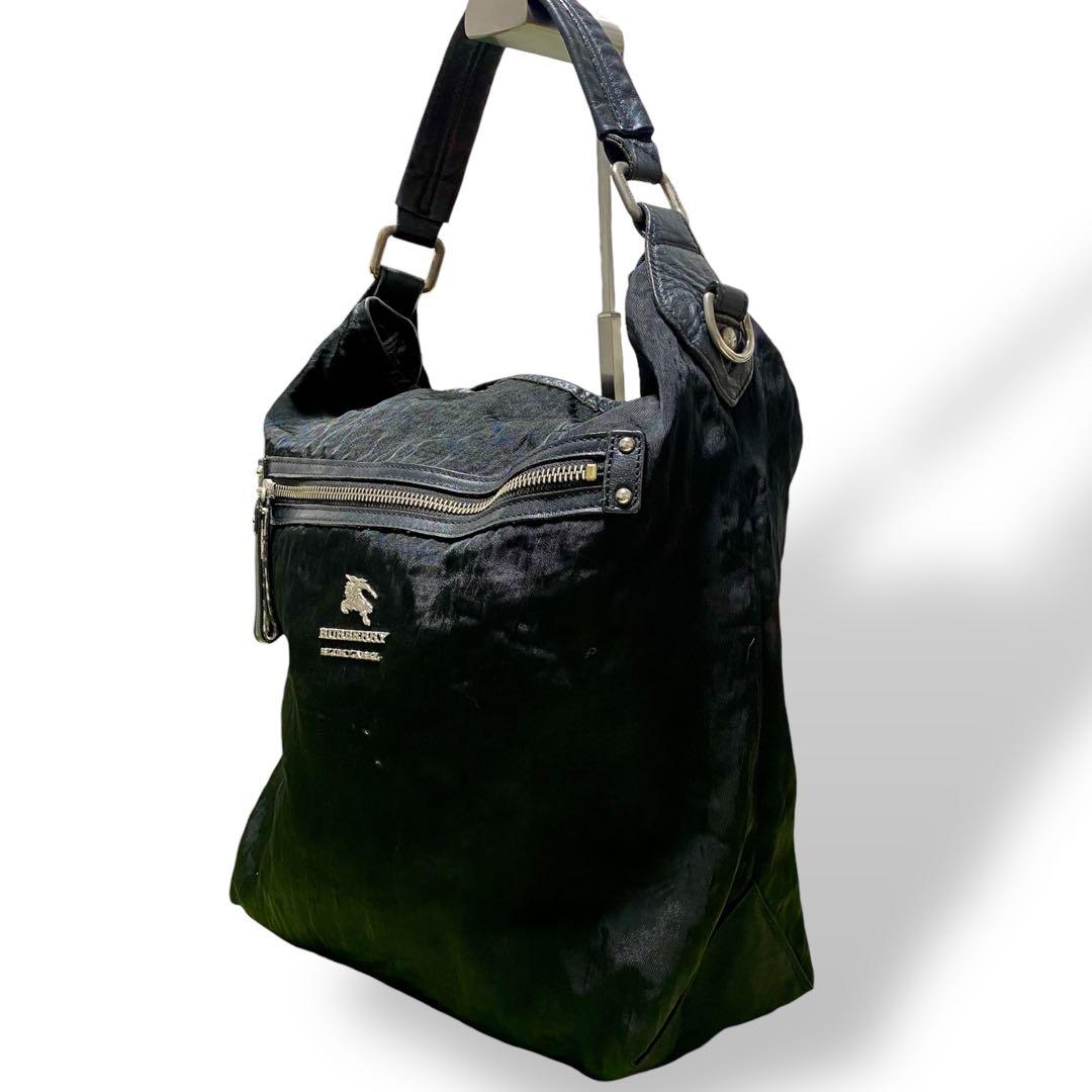 Burberry Bluelabel 　2way トートバッグ ナイロン　黒