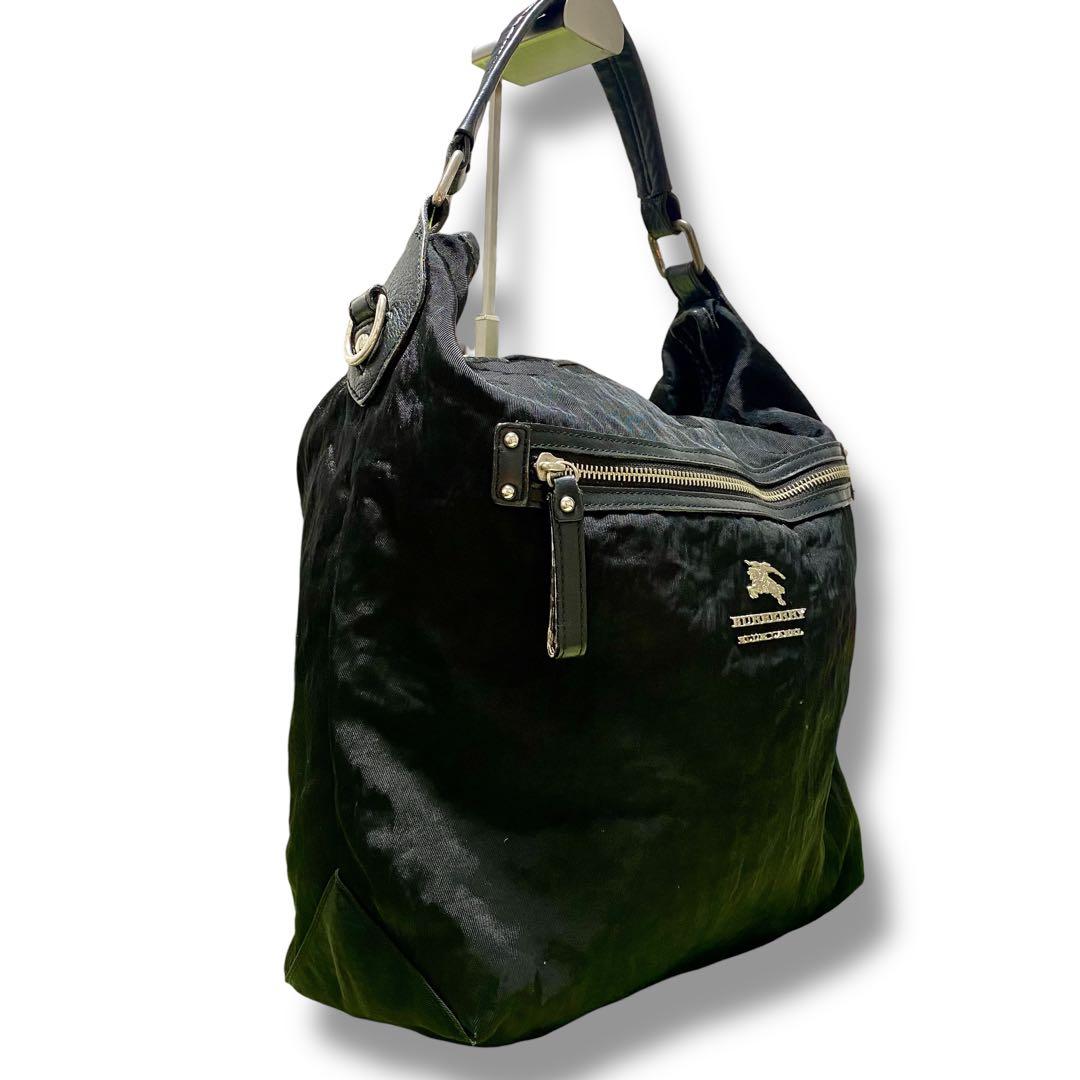 Burberry Bluelabel 　2way トートバッグ ナイロン　黒