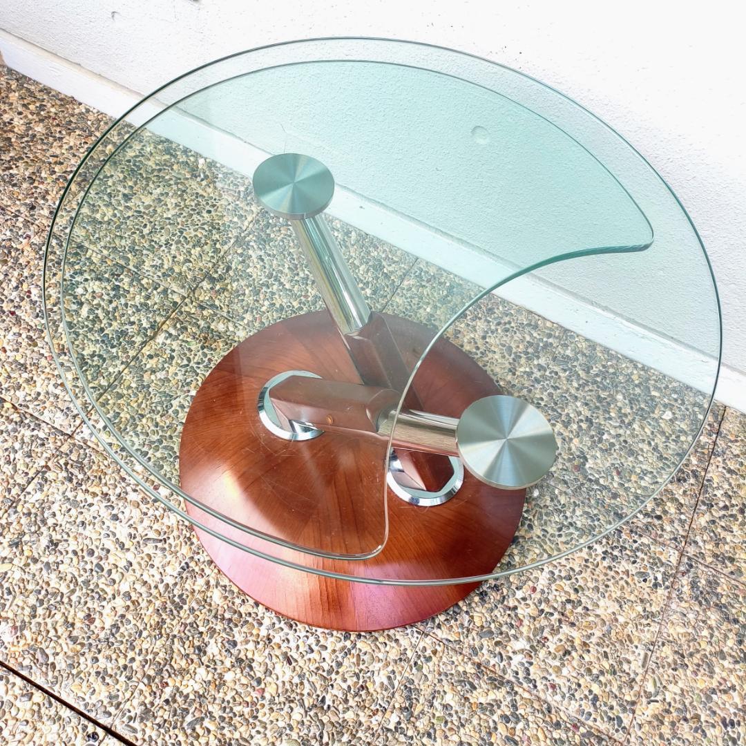 ロナルドシュミット ガラステーブル ドイツ 回転式テーブル IDC大塚家具