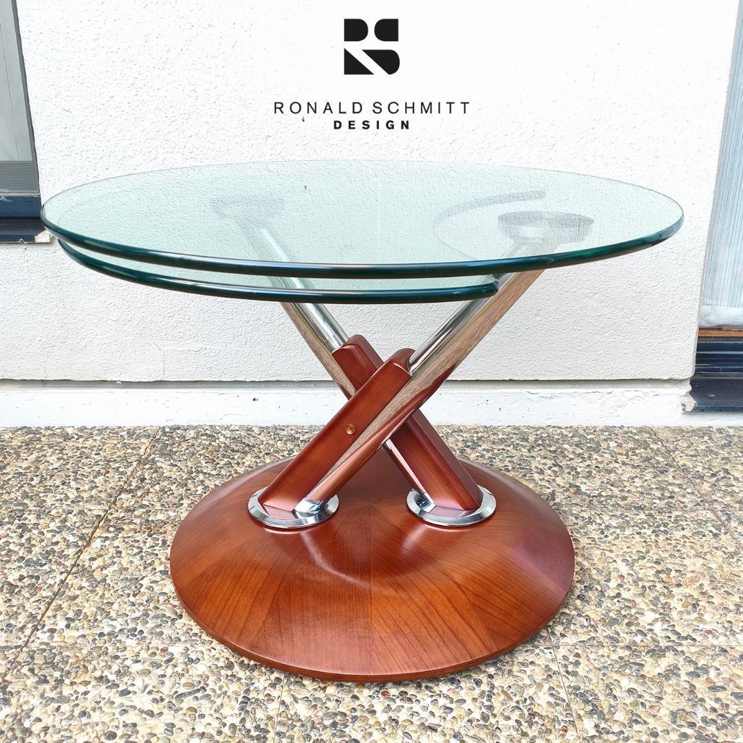 ロナルドシュミット ガラステーブル ドイツ 回転式テーブル IDC大塚家具