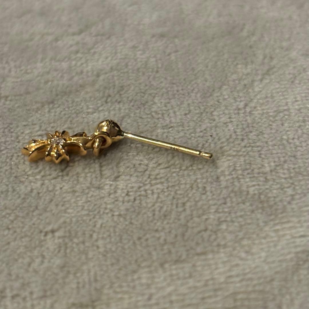 タイニーE CHプラスドロップピアス 22K ダイヤモンド
