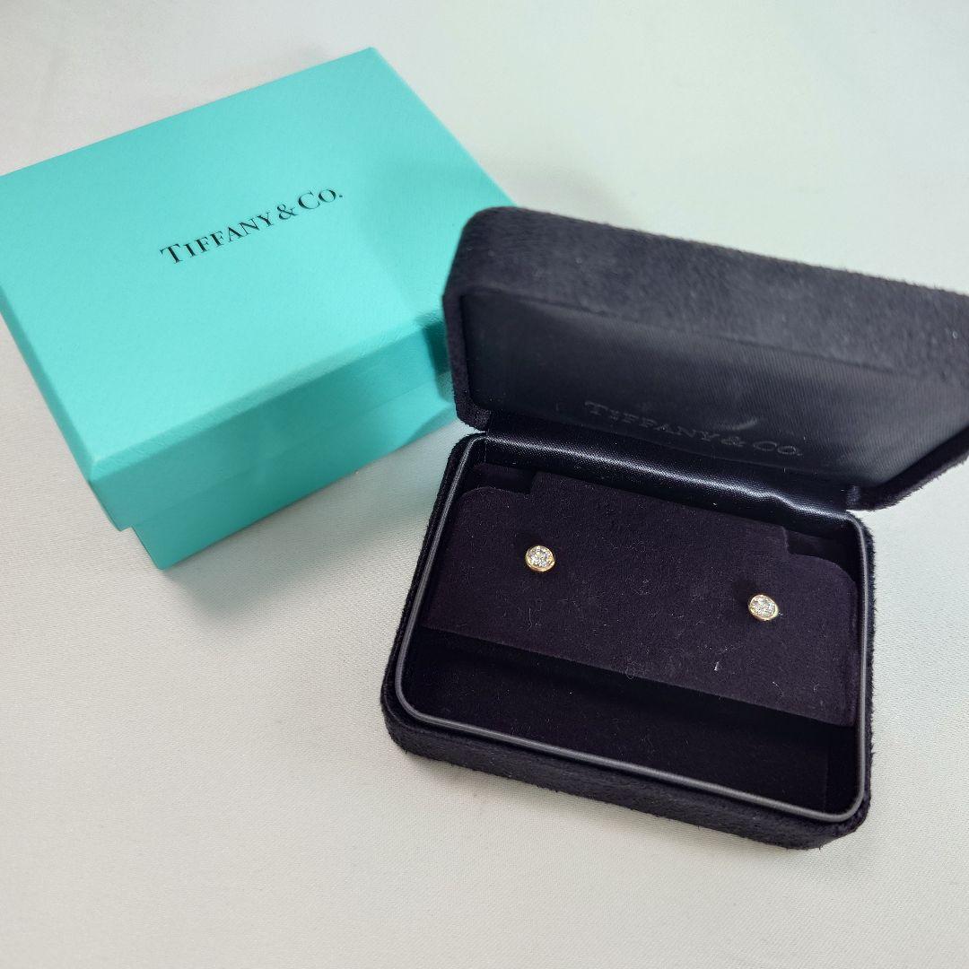 【美品】ティファニー K18 バイザヤード ダイヤモンドピアス 7219