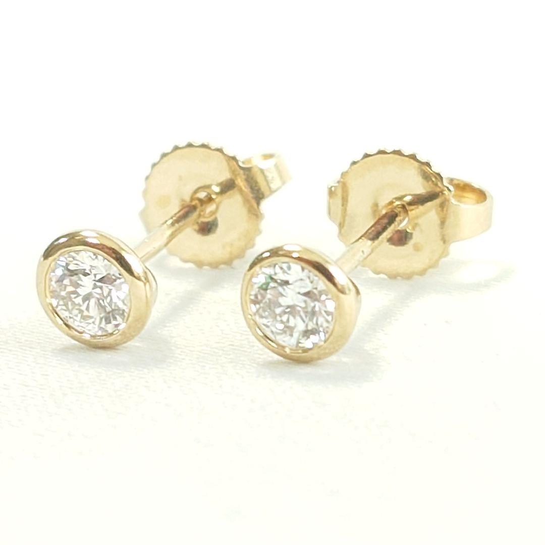 【美品】ティファニー K18 バイザヤード ダイヤモンドピアス 7219