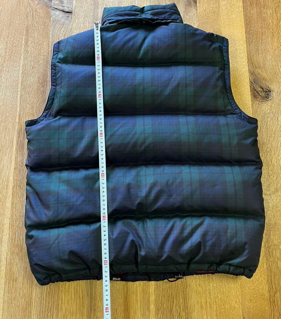 美品　ポロラルフローレン　ダウンベスト　チェック柄　フード付き　L