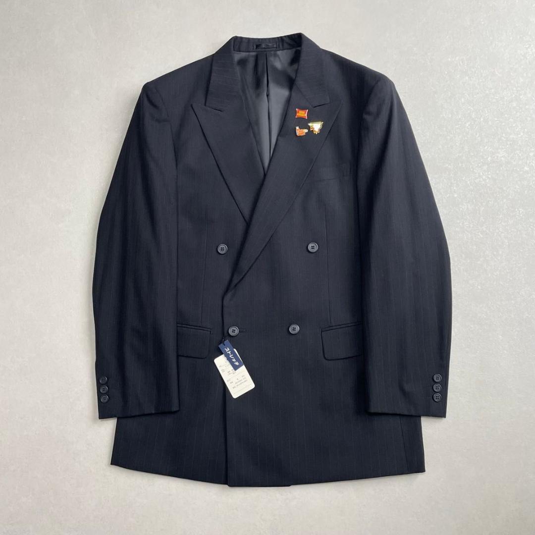 新品タグ付　90s　ヴィンテージ　セットアップ　ダブルスーツ　ネイビー×イエロー