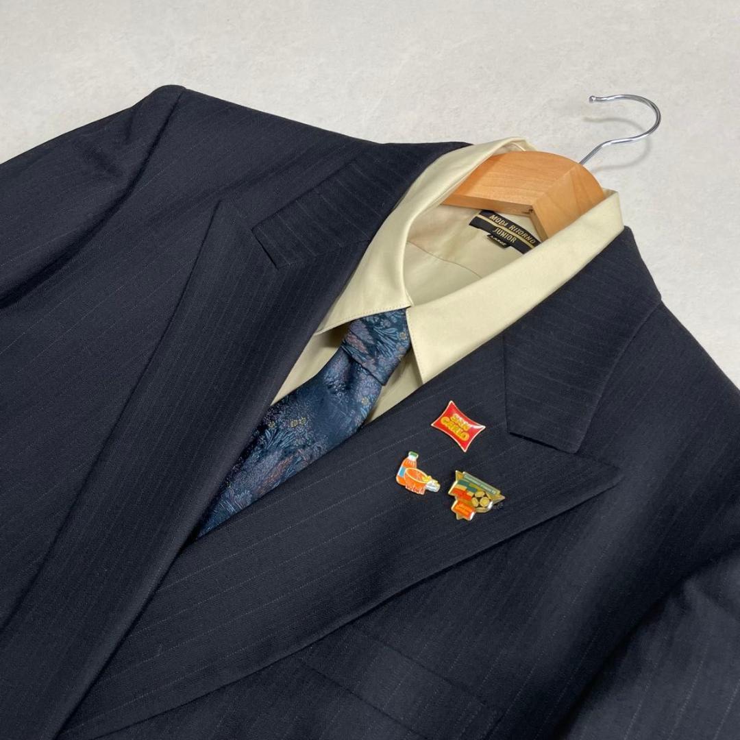新品タグ付　90s　ヴィンテージ　セットアップ　ダブルスーツ　ネイビー×イエロー