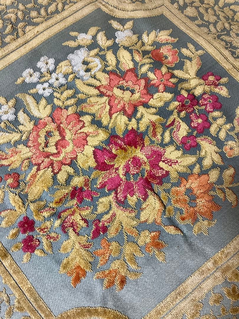 アンティーク ゴブラン織 花柄 テーブルクロス