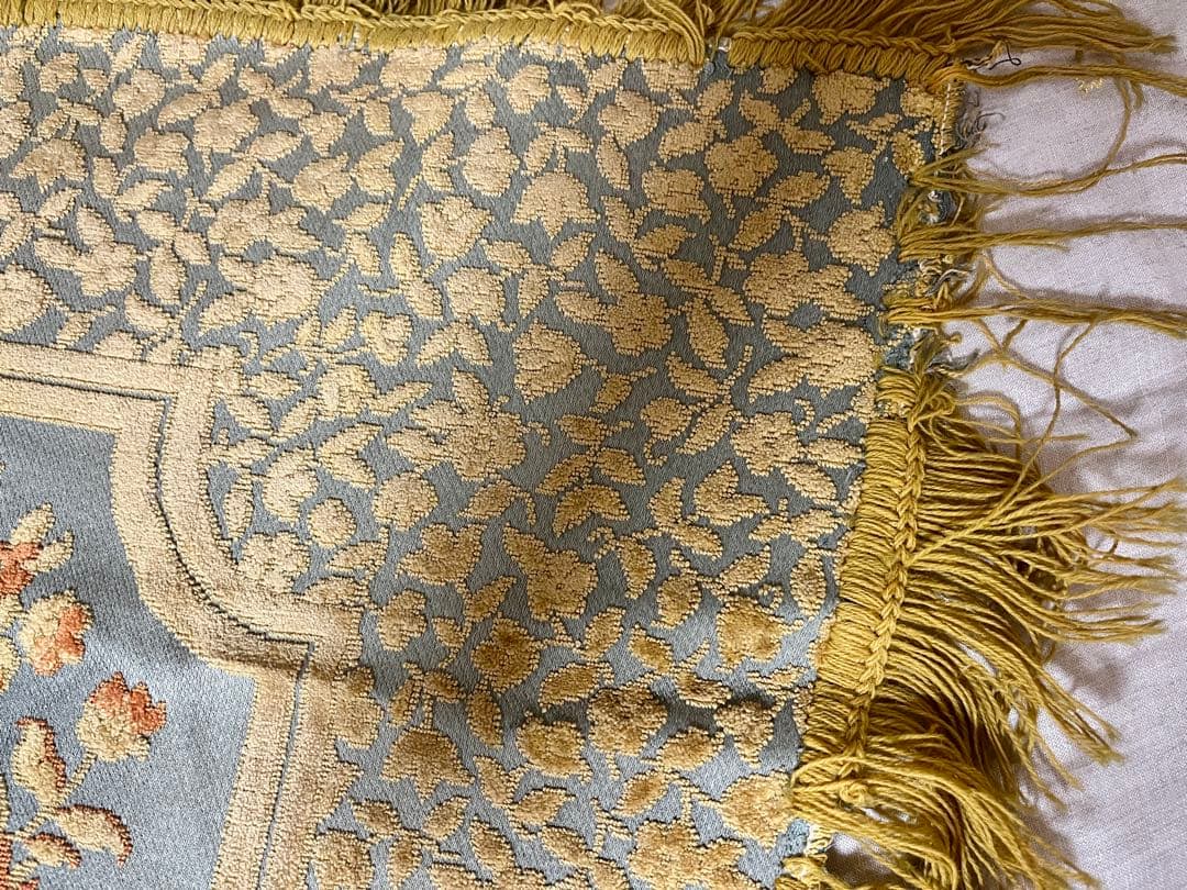 アンティーク ゴブラン織 花柄 テーブルクロス