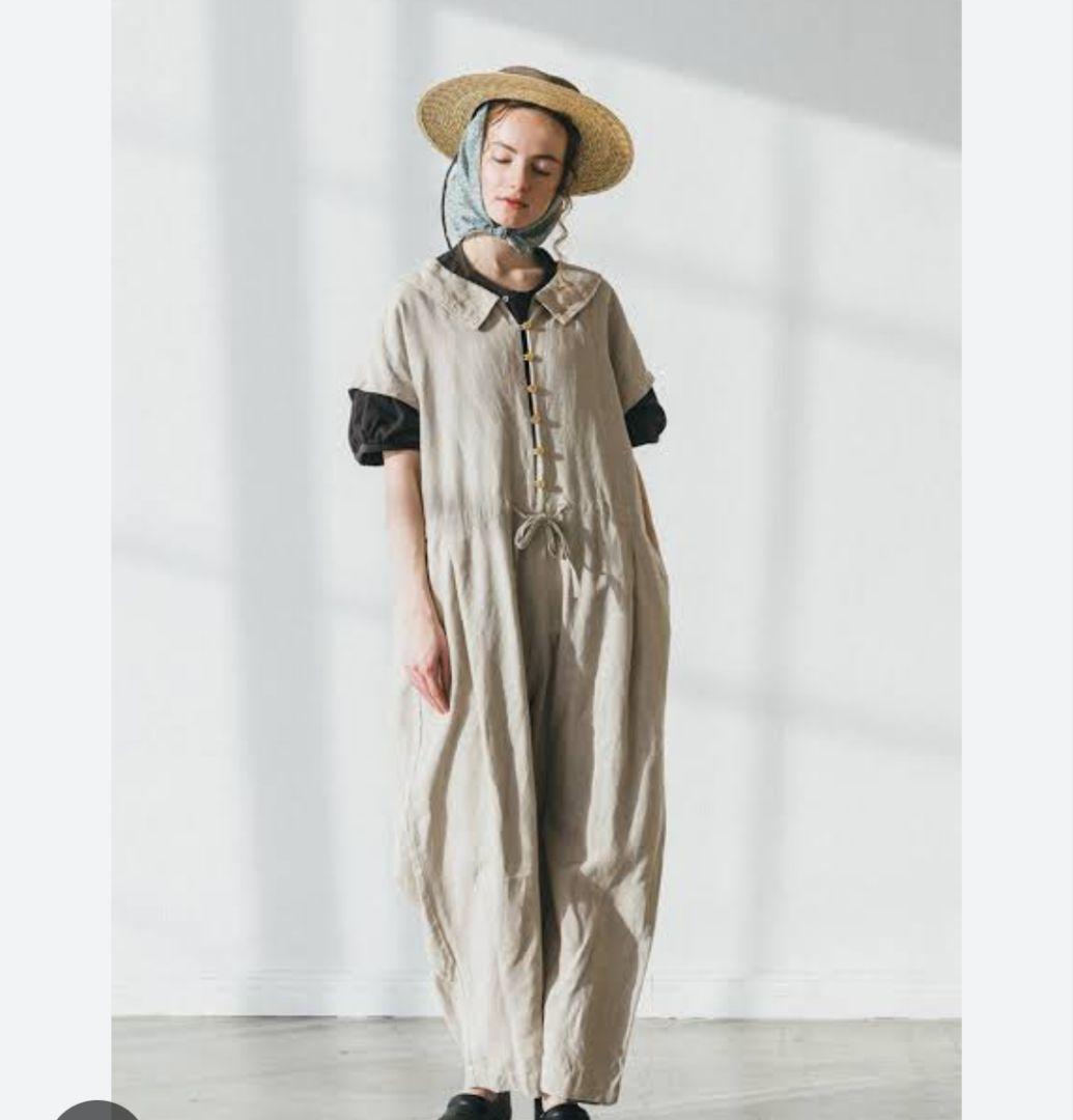 nest Robe　ネストローブ　リネン襟付きサロペット