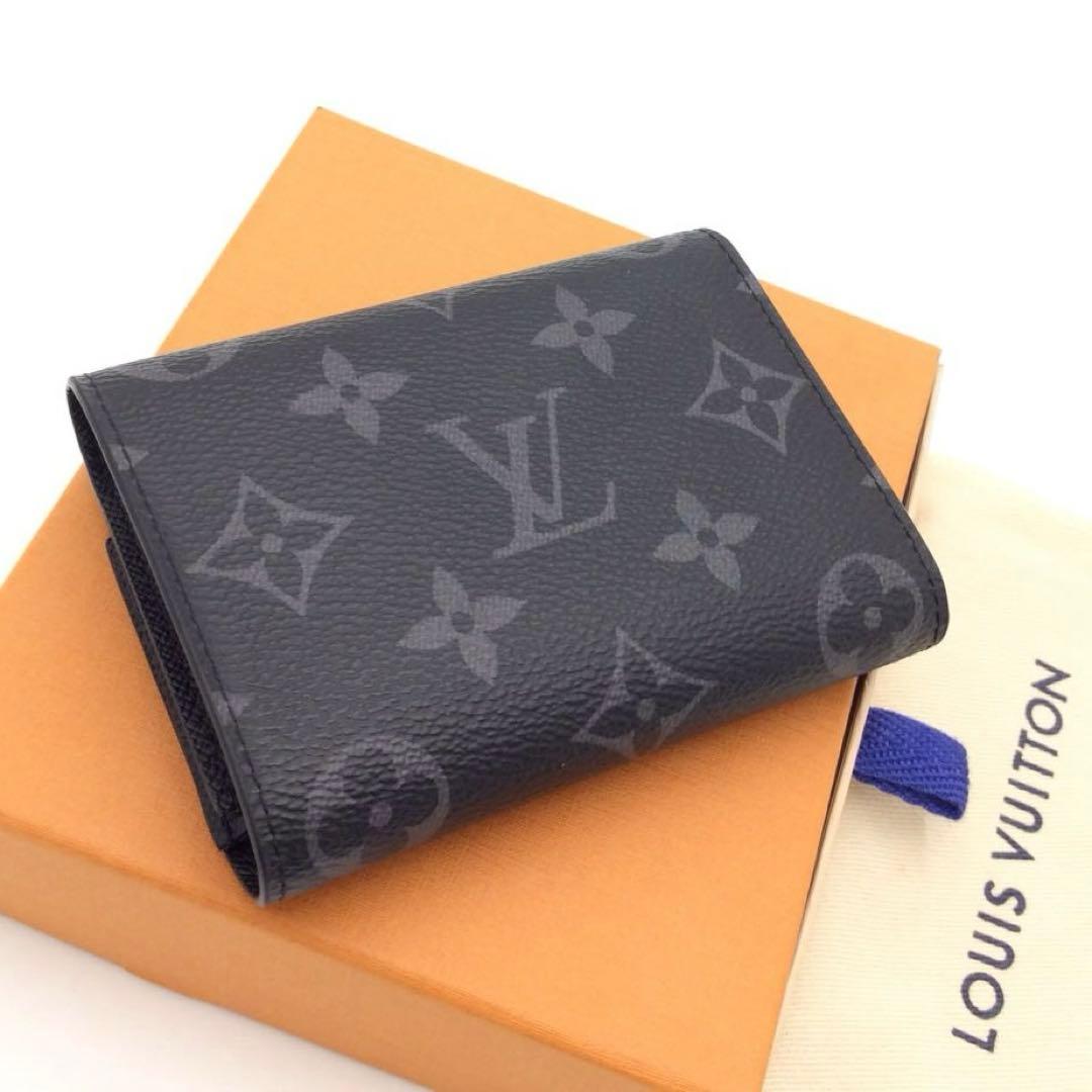 ルイヴィトン モノグラム エクリプス ヴィクターウォレット メンズ 三つ折り財布