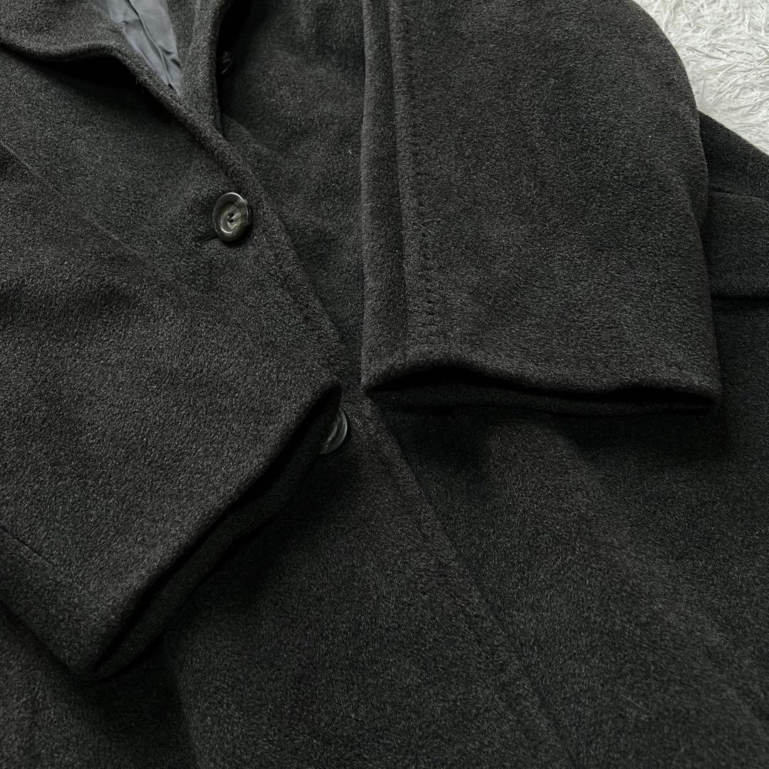 マックスマーラ 最高級 ロングコート カシミヤ混 女優襟 白タグ 大きいサイズ